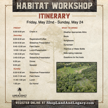 Load image into Gallery viewer, HuntWorx + Land &amp; Legacy Habitat Workshop - Iowa