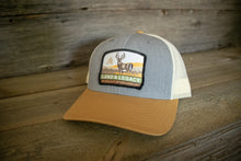 Load image into Gallery viewer, Whitetail Deer Conservation Cap - TRI-COLOR: LIGHT BLUE/BIRCH/AMBER GOLD