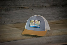 Load image into Gallery viewer, Wood Duck Conservation Cap - TRI-COLOR: LIGHT BLUE/BIRCH/AMBER GOLD